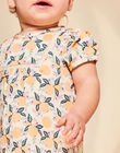 Blouse vanille en satin à fruits FAPENNY / 23E1BFO1CHE114