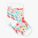 Chaussettes écrues à fleurs