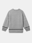 Gilet gris en maille avec patch Garçon NOCOTAGE / 25H3PGP2GIL943