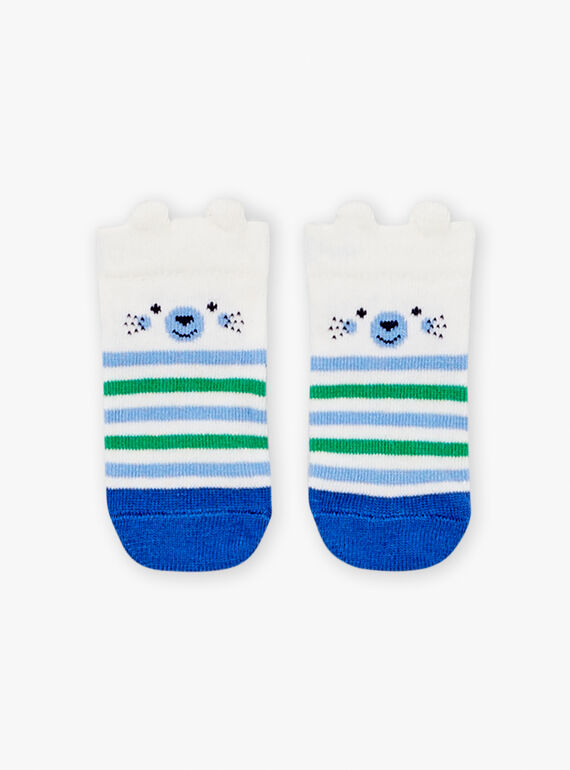 Chaussettes blanches à imprimé à rayures LABERNIE / 24H4BGI1SOB000