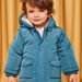 Parka bleu canard à capuche