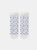 Chaussettes écrues jacquard fleur MEFLERETTE / 25E4PF81SOQ114