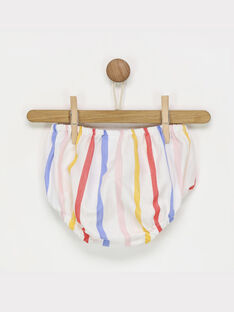 Robe à rayures multicolores détails volants bébé fille RAFLEUR / 19E1BFC1ROB001