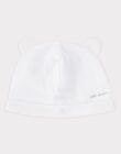 Bonnet De Naissance Ecru En Velours Avec Oreilles De Chat Bebe Mixte Bonnet Et Moufles Naissance Sergentmajor