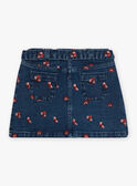 Jupe en jean à motifs brodés enfant fille CAJETTE / 22E2PF71JUPP274