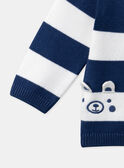 Pull bleu et blanc à imprimé à rayures LADAEL / 24H1BGJ1PUL001