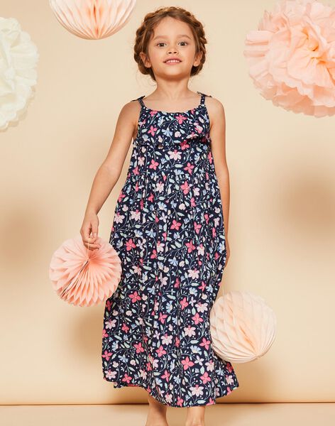 Robe longue bleu marine à imprimé fleuri FRULUETTE 1 / 23E2PFX2RBS070