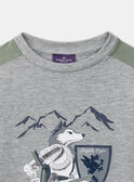 T-shirt Gris Chevalier  LADOUBAGE / 24H3PGQ1TMLJ920