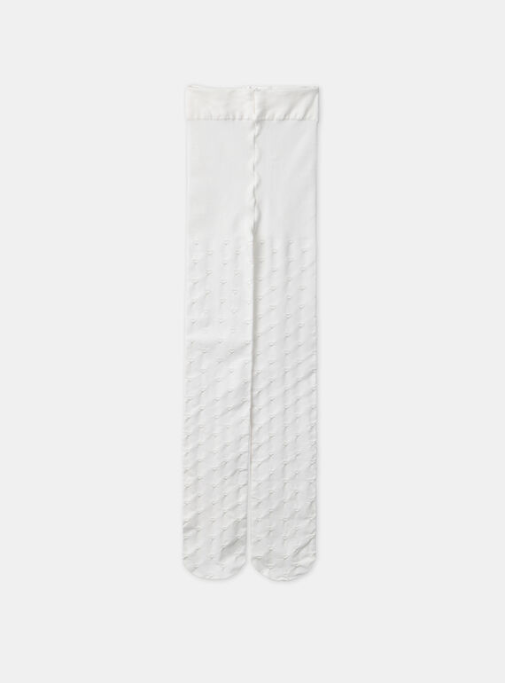 Collants microfibre écru à coeur MOMOUETTE / 25E4PFJ1COL001