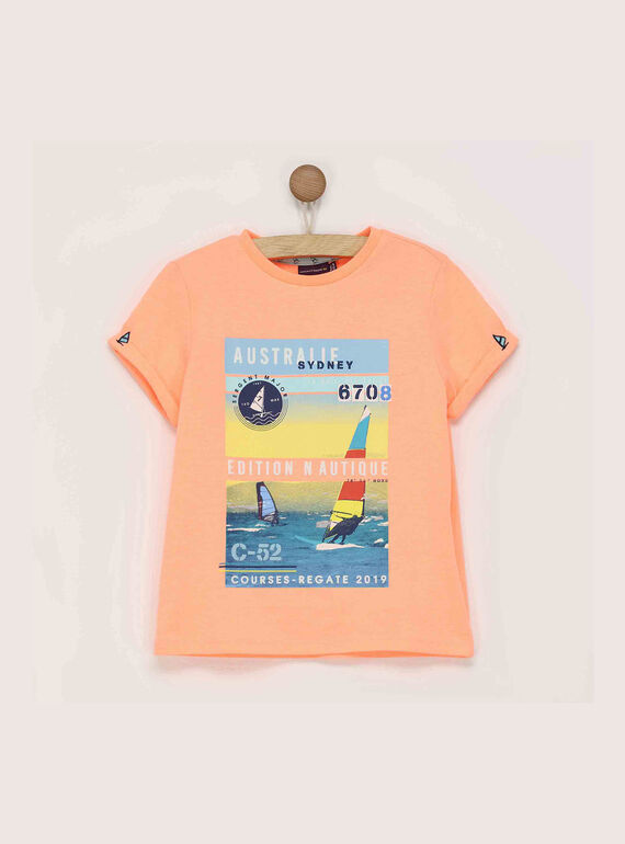 Tee shirt manches courtes orange REPIVAGE / 19E3PGD1TMCE403