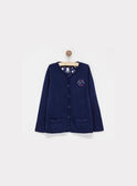 Cardigan bleu marine NADOETTE / 18E2PF72CAR070