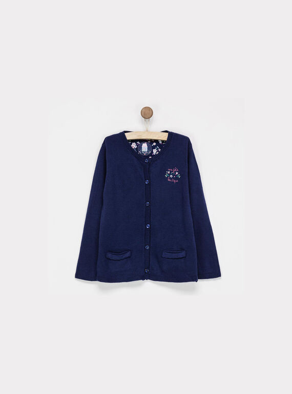 Cardigan bleu marine NADOETTE / 18E2PF72CAR070