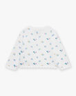 Gilet en tricot écru à imprimé fleuri FASABRINA / 23E1BFS1CAR001