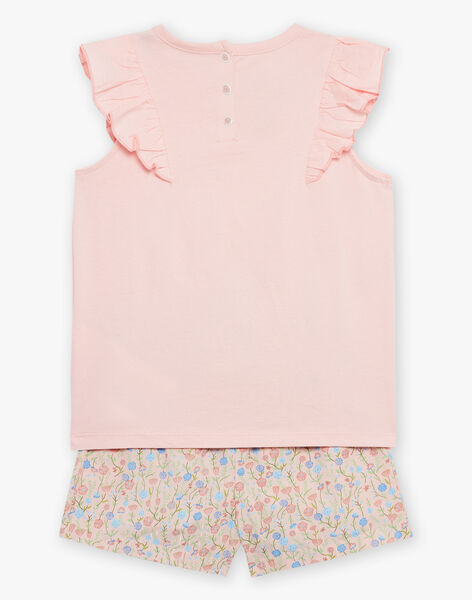 Pyjama rose à motif et imprimé fleurs FLOZETTE / 23E5PF31PYJD329
