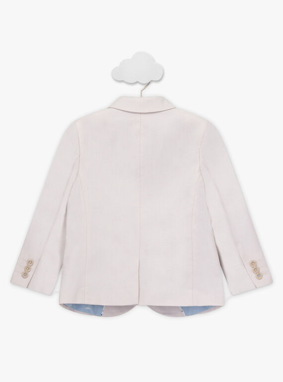 Veste de costume beige enfant garçon TICOSTAGE / 20E3PGJ1VES808