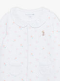 Grenouillère et bonnet de naissance blanc à imprimé à fleurs FONNA_B / 23E0NFT1GRE000