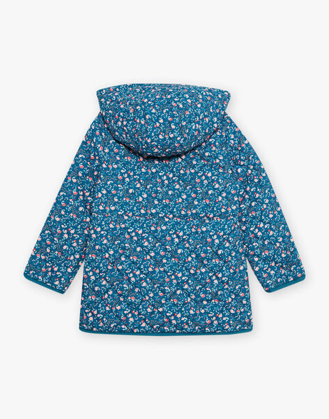 Veste matelassée à capuche bleu canard DRAMIETTE / 22H2PFG1VES714