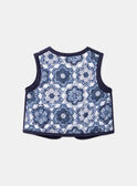 Veste sans manches bleu et blanc matelassée LACINDY / 24H1BFJ1CSM001