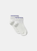 Chaussettes basses jacquard fleurs MLECHOETTE / 25E4PFO1SOB001