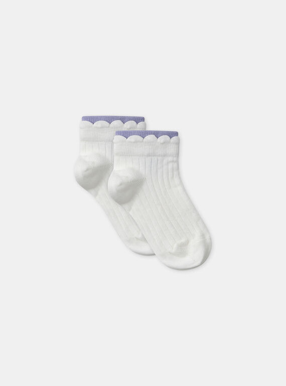 Chaussettes basses jacquard fleurs MLECHOETTE / 25E4PFO1SOB001