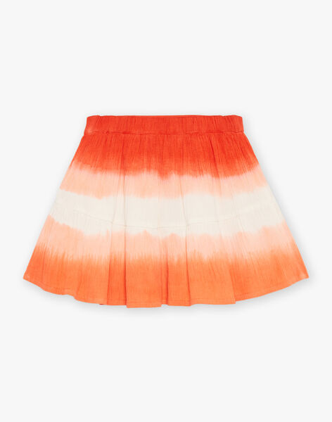 Jupe courte orange foncé tie ans dye FLYJUPETTE / 23E2PFR1JUP407