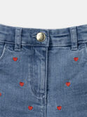 Short en jean coeurs KLAKETTE / 24E2PFN1SHOP269