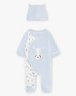 Pyjama en velours et bonnet assorti bébé garçon 22H0NG11GRE205