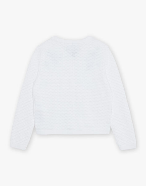 Gilet écru à broderies fleuries FUCARDETTE / 23E2PFN1CAR001