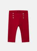 Legging rouge Bébé Fille NAGWEN / 25H1BFM1LG050
