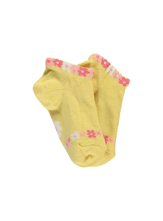 Chaussettes basses jaune RYFAZAETTE / 19E4PFH1SOB010
