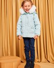 Manteau bleu acier à capuche DRADOUETTE / 22H2PFM2D3EC233