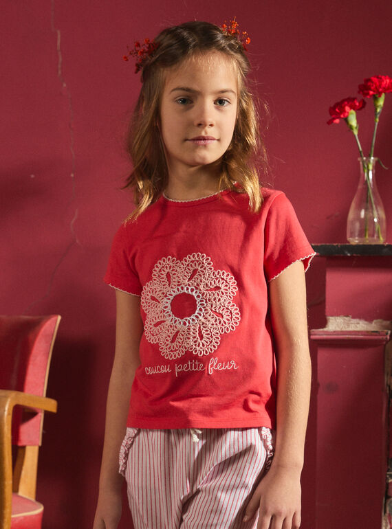 t-shirt fleur brodée MOTISHETTE / 25E2PFJ2TMCF507