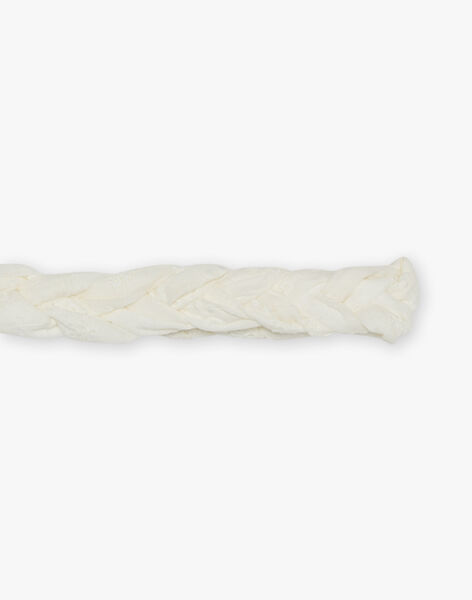 Bandeau ivoire tressé et brodé FREBANETTE / 23E4PFI1BAN005