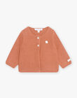 Gilet en tricot vieux rose bébé fille DOLCE / 22H0CF11CAR303