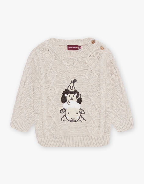 Pull en tricot fantaisie chiné DALUGO / 22H1BGR1PULA011