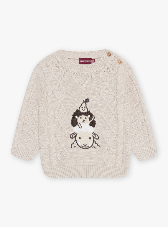 Pull en tricot fantaisie chiné DALUGO / 22H1BGR1PULA011