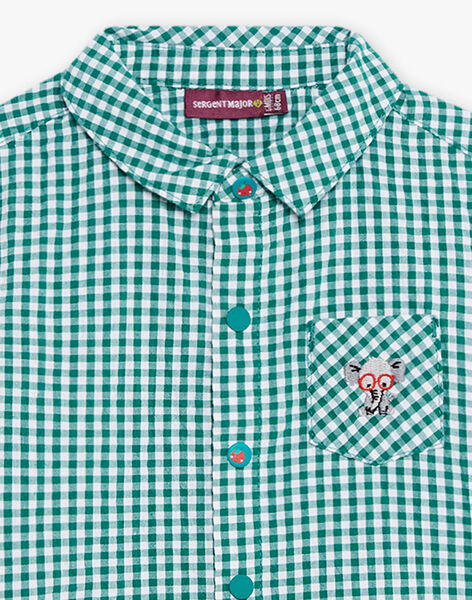 Chemise A Imprime Vichy Verte Et Blanche Bebe Garcon Achat En Ligne Les Trois Petites Peches Sergentmajor