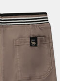 Pantalon marron Garçon NIBESTAGE / 25H3PGS1PAN821