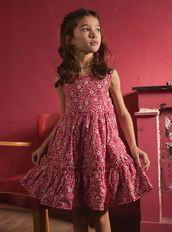 Robe réversible imprimé fleuri et uni MORIVETTE / 25E2PFJ3ROBF506