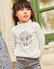 T-shirt écru à motifs fleurs et renards DIASOPETTE / 22H2PFY1TML001
