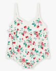 Maillot de bain écru à imprimé fleur et fruit FIROMY / 23E4BFL1MAI001