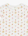 Pyjama écru à imprimé fleurs et renards FLOROETTE / 23E5PF34PYJ001