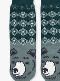 Chaussettes anti-dérapantes vert bouteille GLEPATAGE / 23H4PGQ1SOAG611