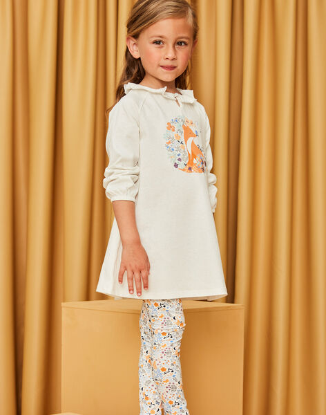 Chemise de nuit en jersey et legging à motifs renard et fleurs DOUNAETTE / 22H5PF22CHN001