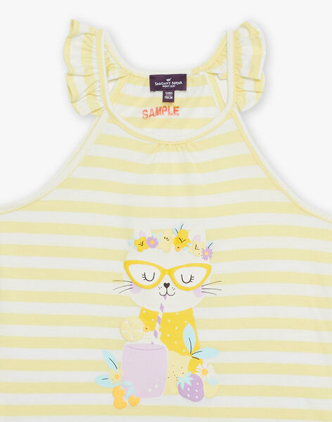 Débardeur et short jaune et blanc en jersey FRUBETTE / 23E2PFU3ENS001
