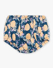 Robe et culotte bleu-vert en satin à fruits FAPAULINE / 23E1BFO1ROB608