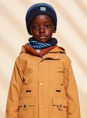 Snood biocolore en tricot avec dinosaure et rayures FRARIAGE / 23E4PG52SNO713