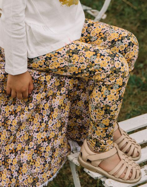 Legging à imprimé fleuri jaune DEFLETTE / 22H4PFD1CALC214