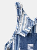 Salopette longue bleu et blanc en denim à imprimé à rayures LADEREK / 24H1BGJ1SALP274