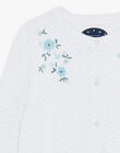Gilet écru à broderies fleuries FUCARDETTE / 23E2PFN1CAR001